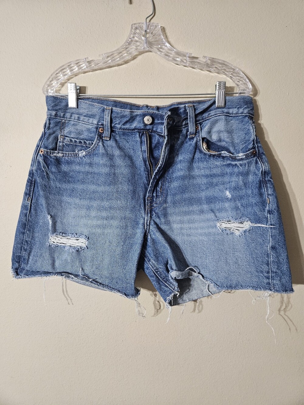 Old Navy High Rise Slouchy Straight Cutoff Jean Shorts Size 8